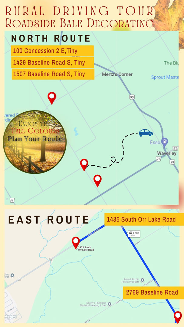 Rural Driving Tour North and East Map 2024